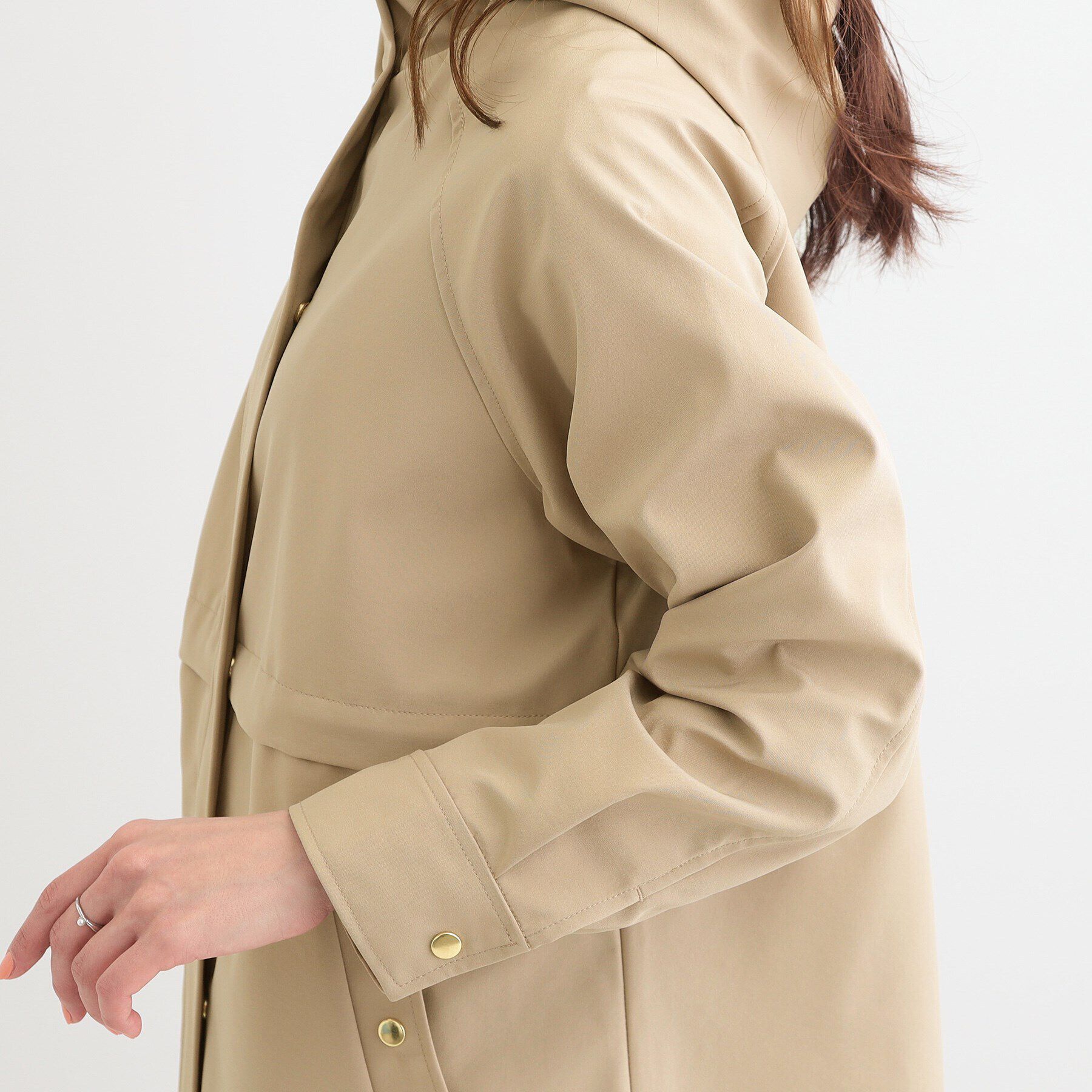 SHOO･LA･RUE「【S-LL/撥水/防花粉】軽やかに女性らしくボンディング フーデッドコート」|その他|