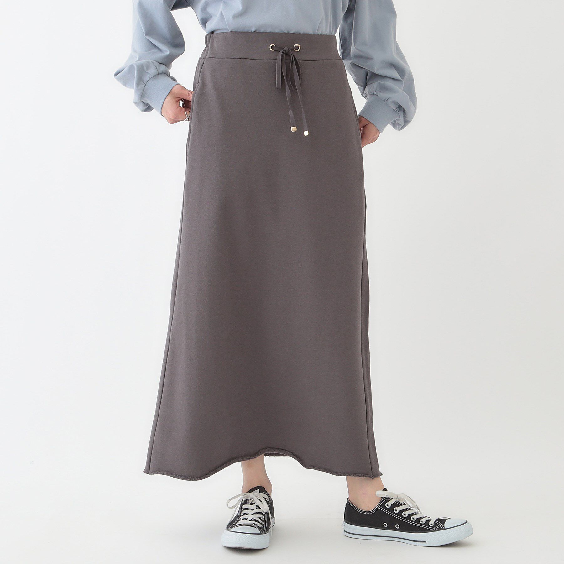 SHOO･LA･RUE「カジュアルスタイルに 裏毛Aラインスカート」|スカート|