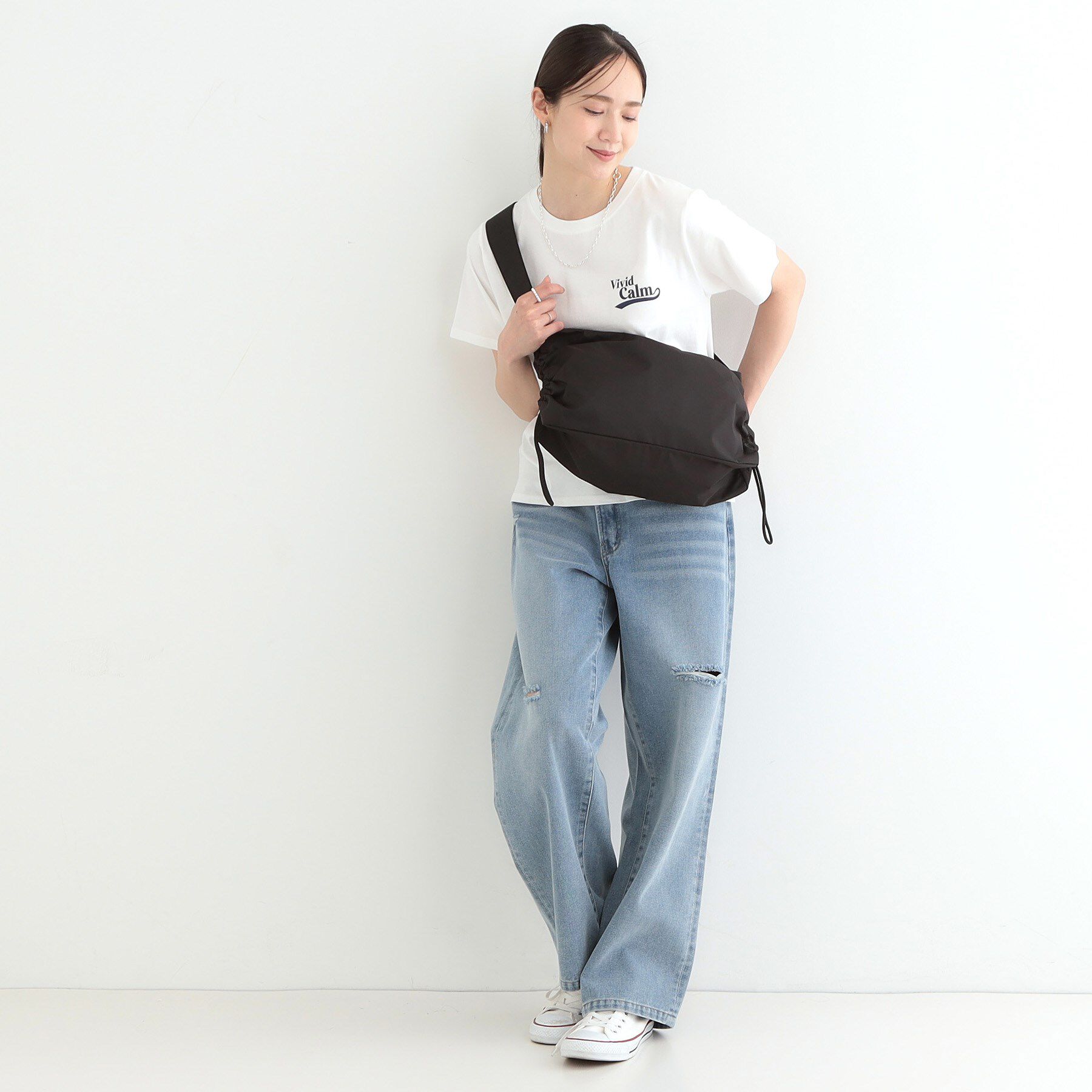 SHOO･LA･RUE「【撥水】たっぷり入る サイドドロスト ショルダーバッグ」|ショルダー・メッセンジャー|