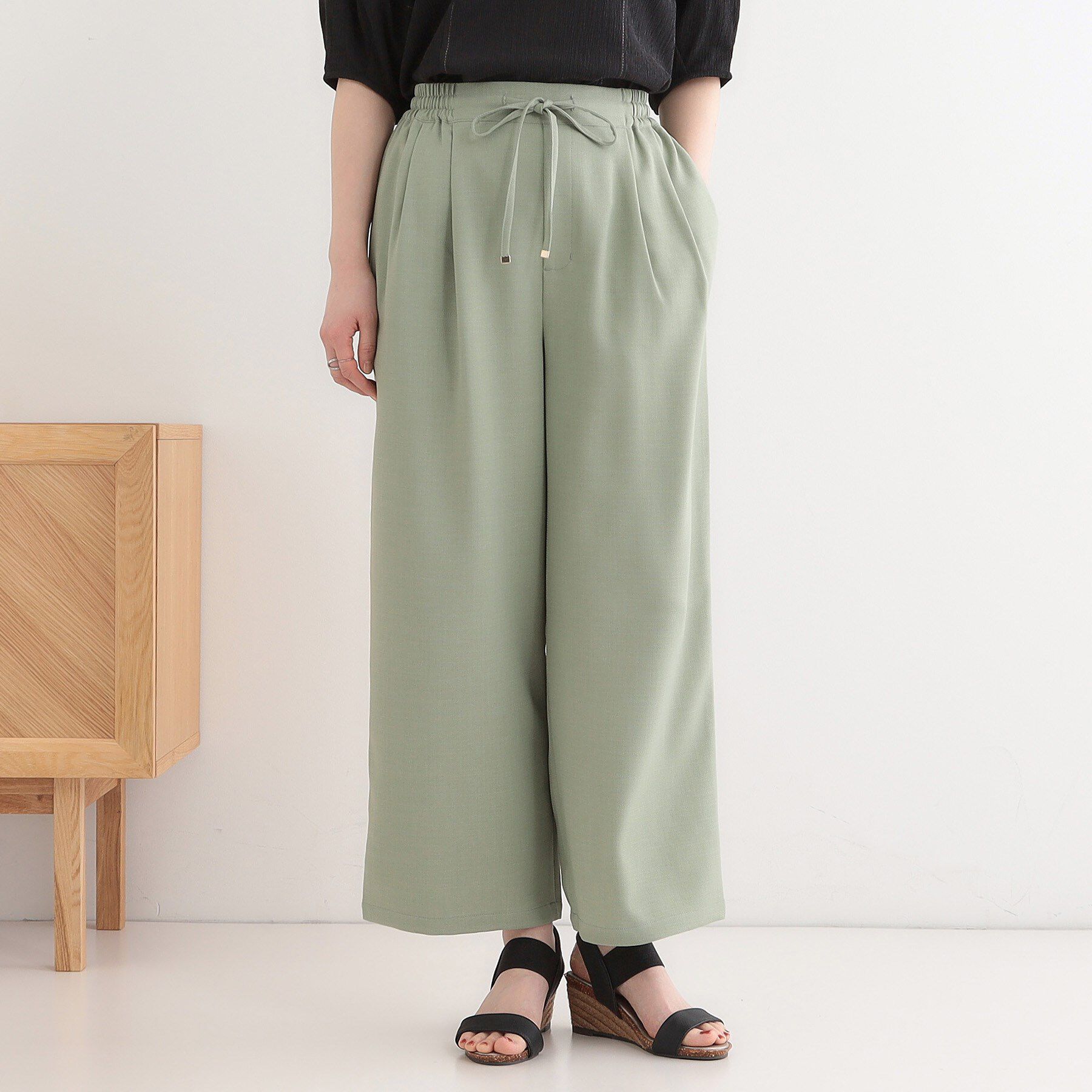 SHOO･LA･RUE「【セットアップ可】麻調イージーワイドパンツ」|その他|