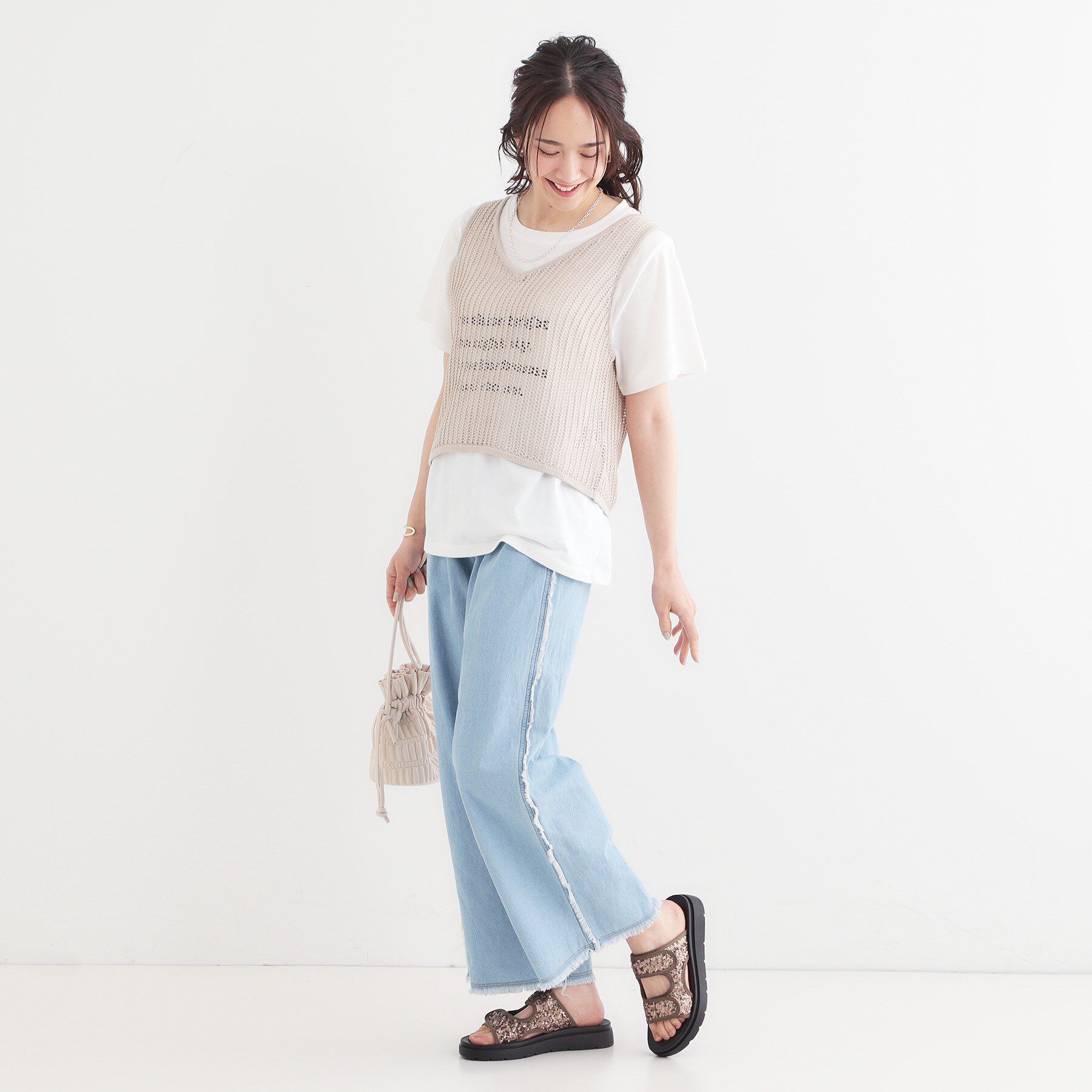 SHOO･LA･RUE「スパンコールベルトサンダル」|サンダル|