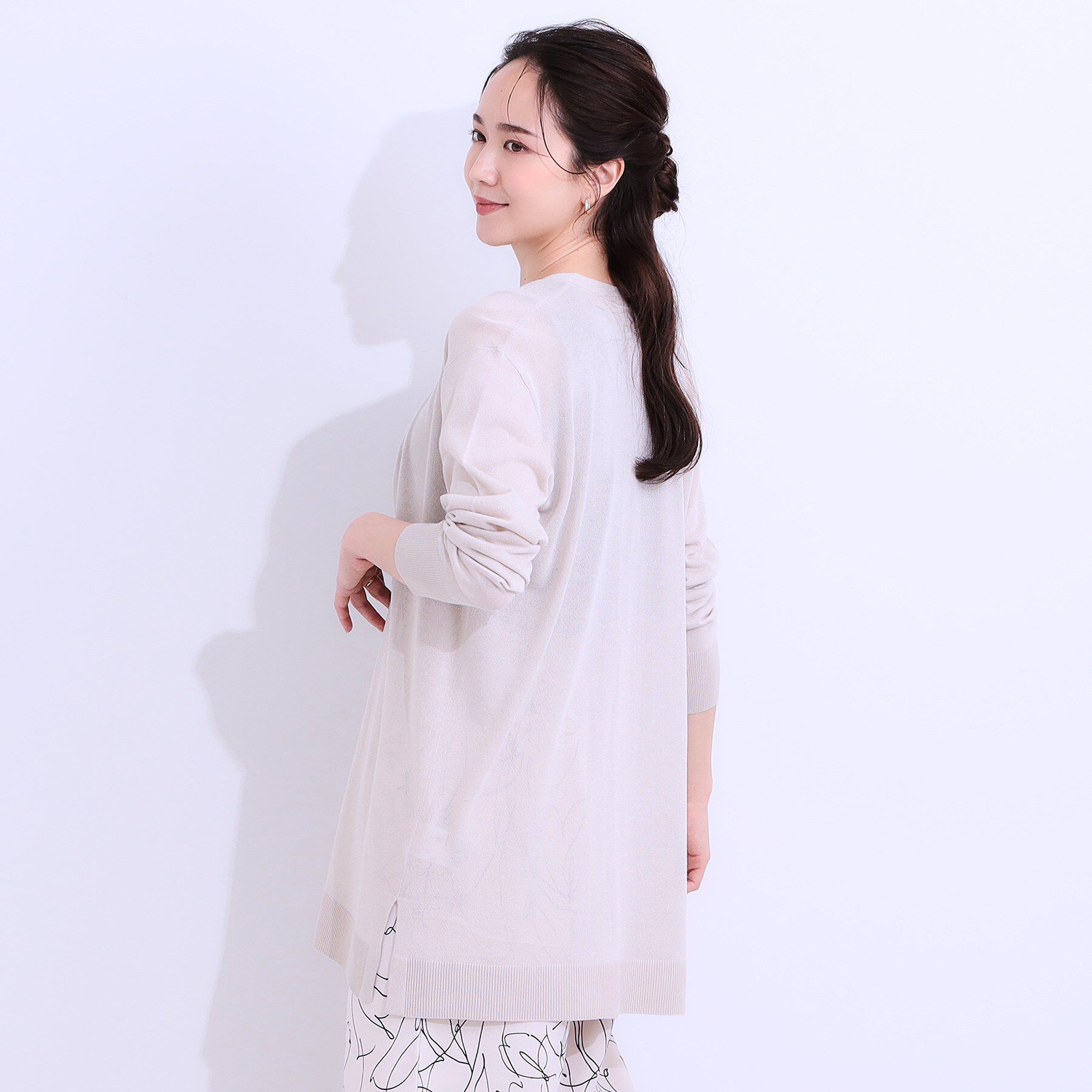 SHOO･LA･RUE「【洗える/ひんやり】体型カバーにも トッパー ロングカーディガン」|カーディガン|