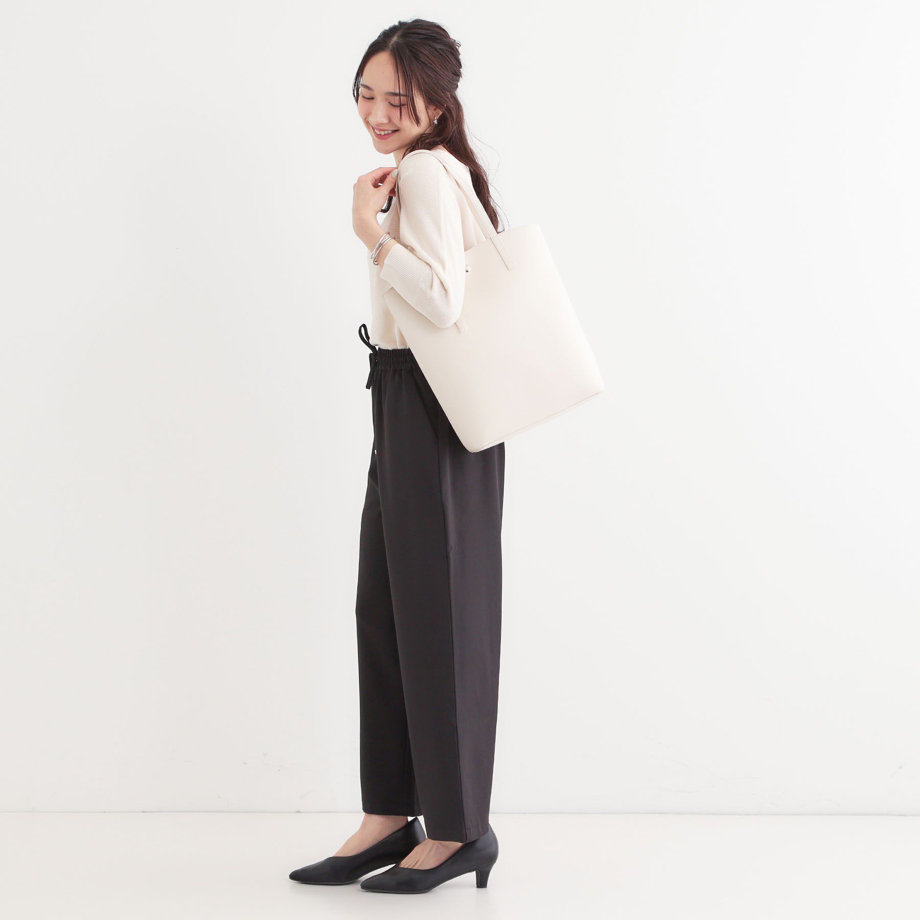 SHOO･LA･RUE「【A4】一枚革風カクシボトートバッグ」|トートバッグ|