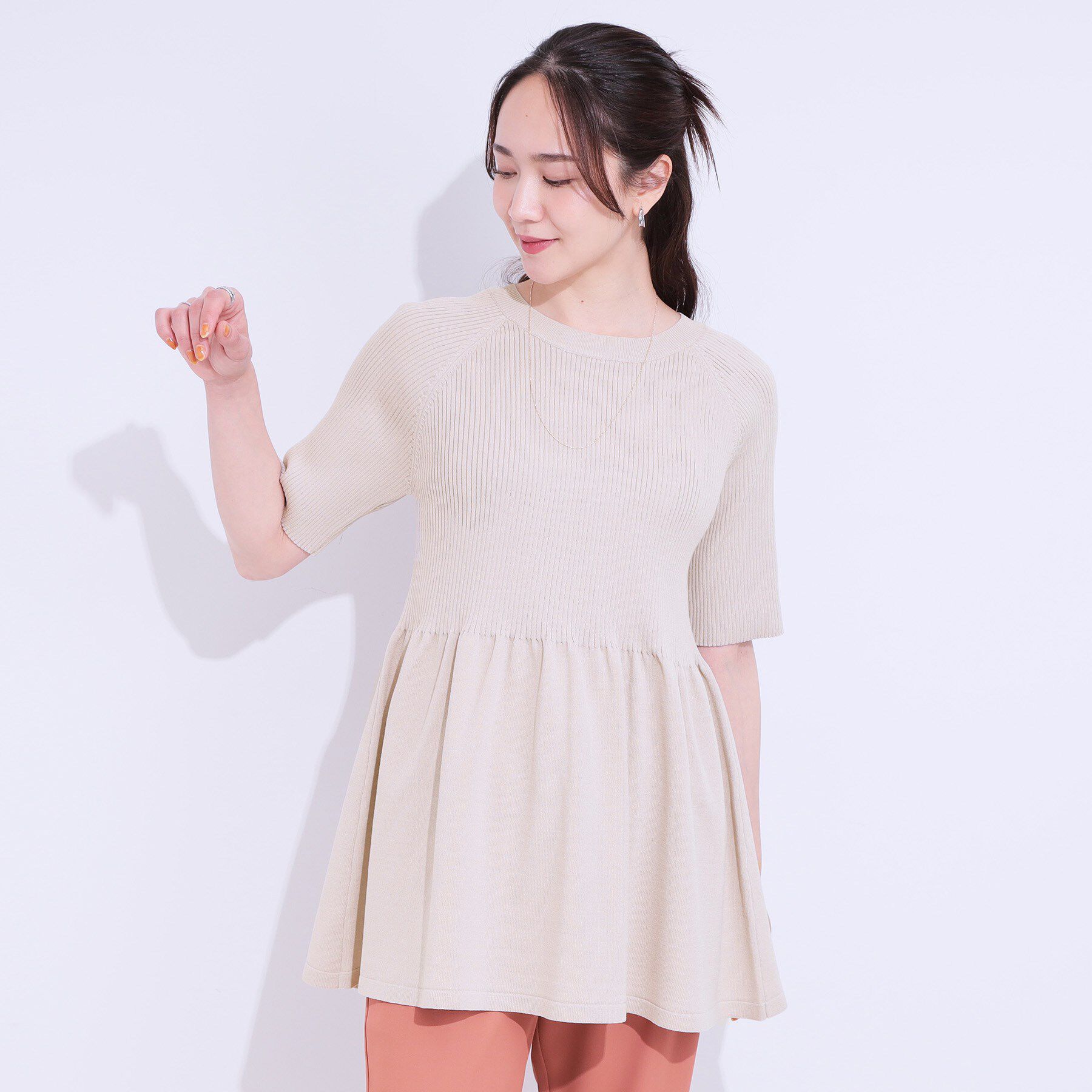 SHOO･LA･RUE「ペプラムニットトップス」|ニット・セーター|