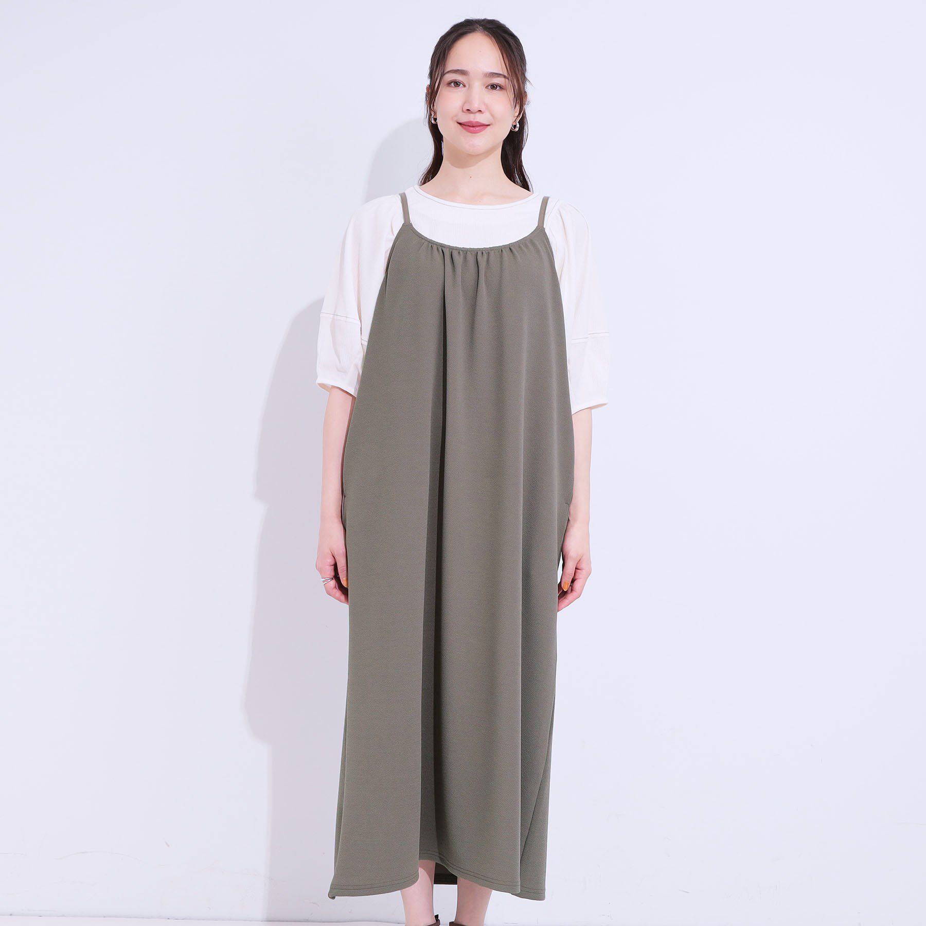 SHOO･LA･RUE「ぽこぽこギャザーキャミワンピース」|ワンピース|