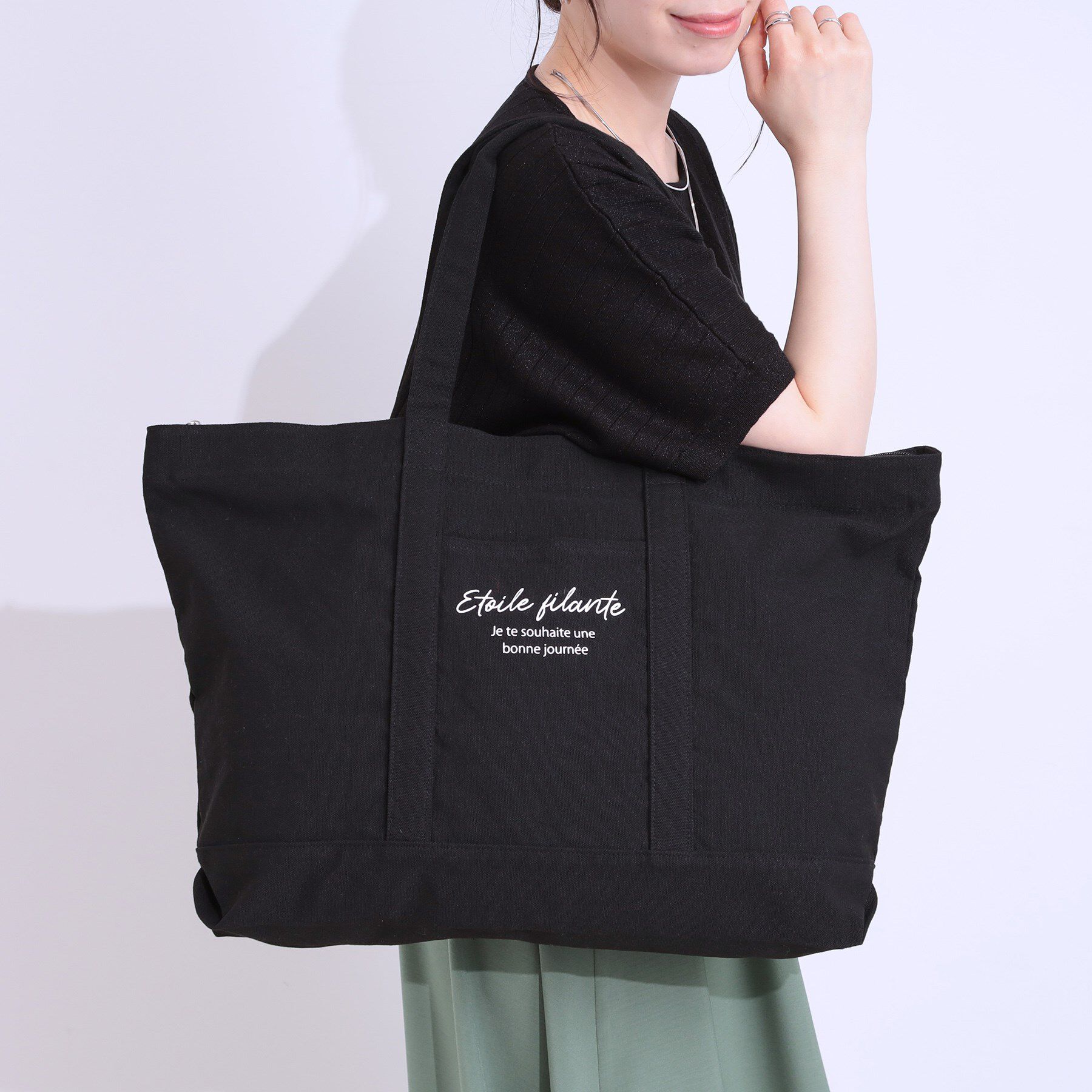SHOO･LA･RUE「ビッグハンププリントトートバッグ」|トートバッグ|