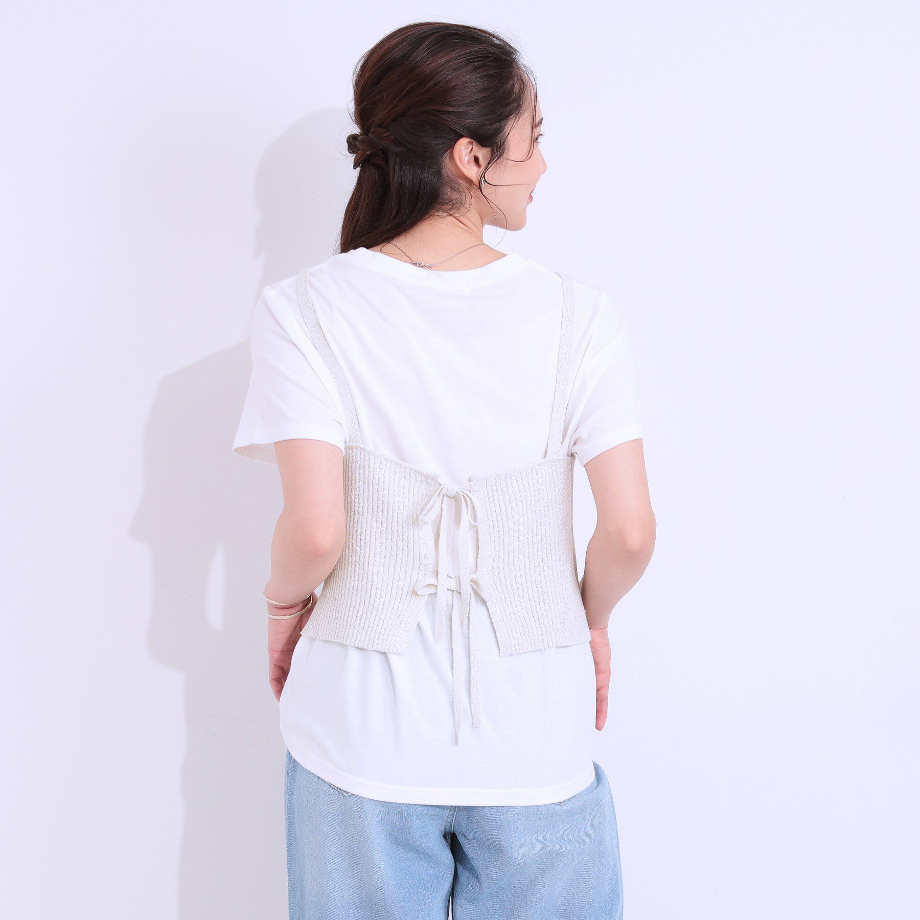SHOO･LA･RUE「【S-LL/2点セット】ラメニットキャミ＆ロゴTシャツ」|その他|