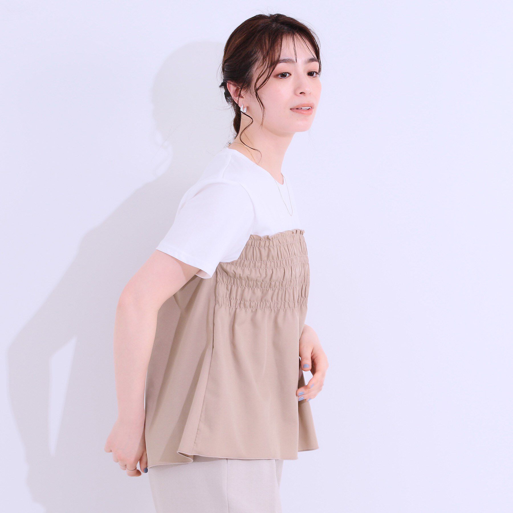 SHOO･LA･RUE「【洗える/S-LL】大人に似合う ビスチェ風ドッキングトップス」|Tシャツ・カットソー|