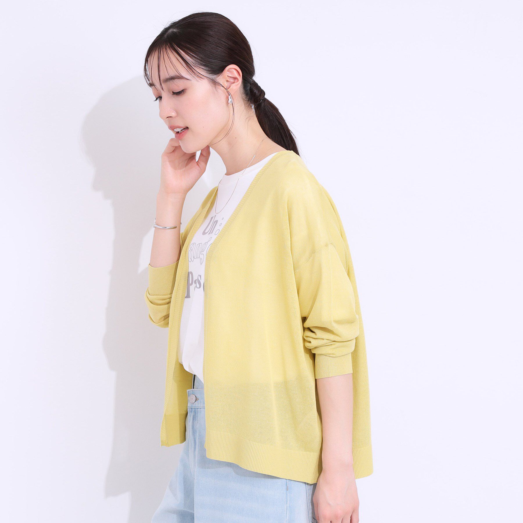 SHOO･LA･RUE「【洗える/S-LL】ナチュラル感が上品 サッと羽織れるカーディガン」|カーディガン|