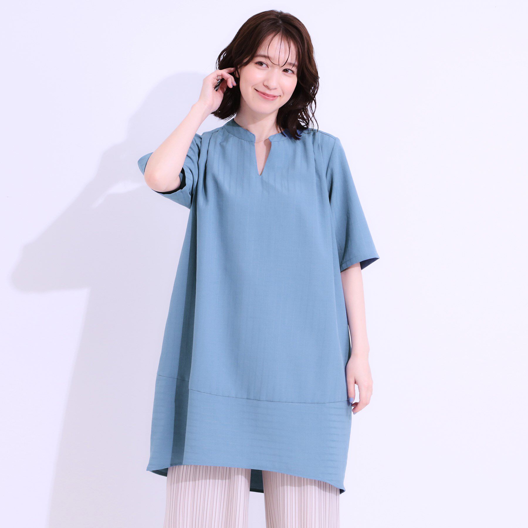 SHOO･LA･RUE「【洗える】楽に体型カバー叶う チュニックワンピース」|チュニック|