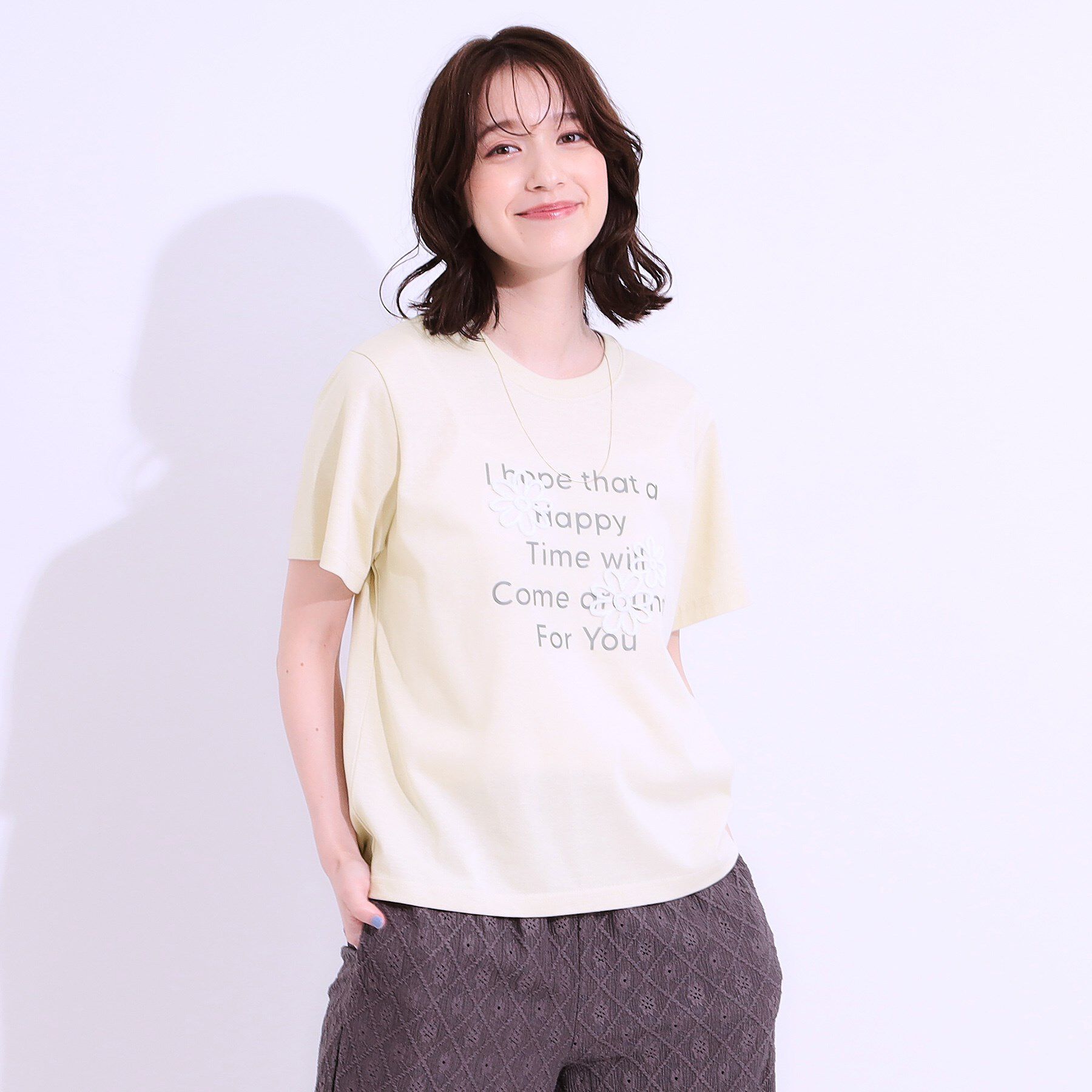 SHOO･LA･RUE「【S-LL】選べる4柄 デザイン刺繍アソートTシャツ」|Tシャツ・カットソー|