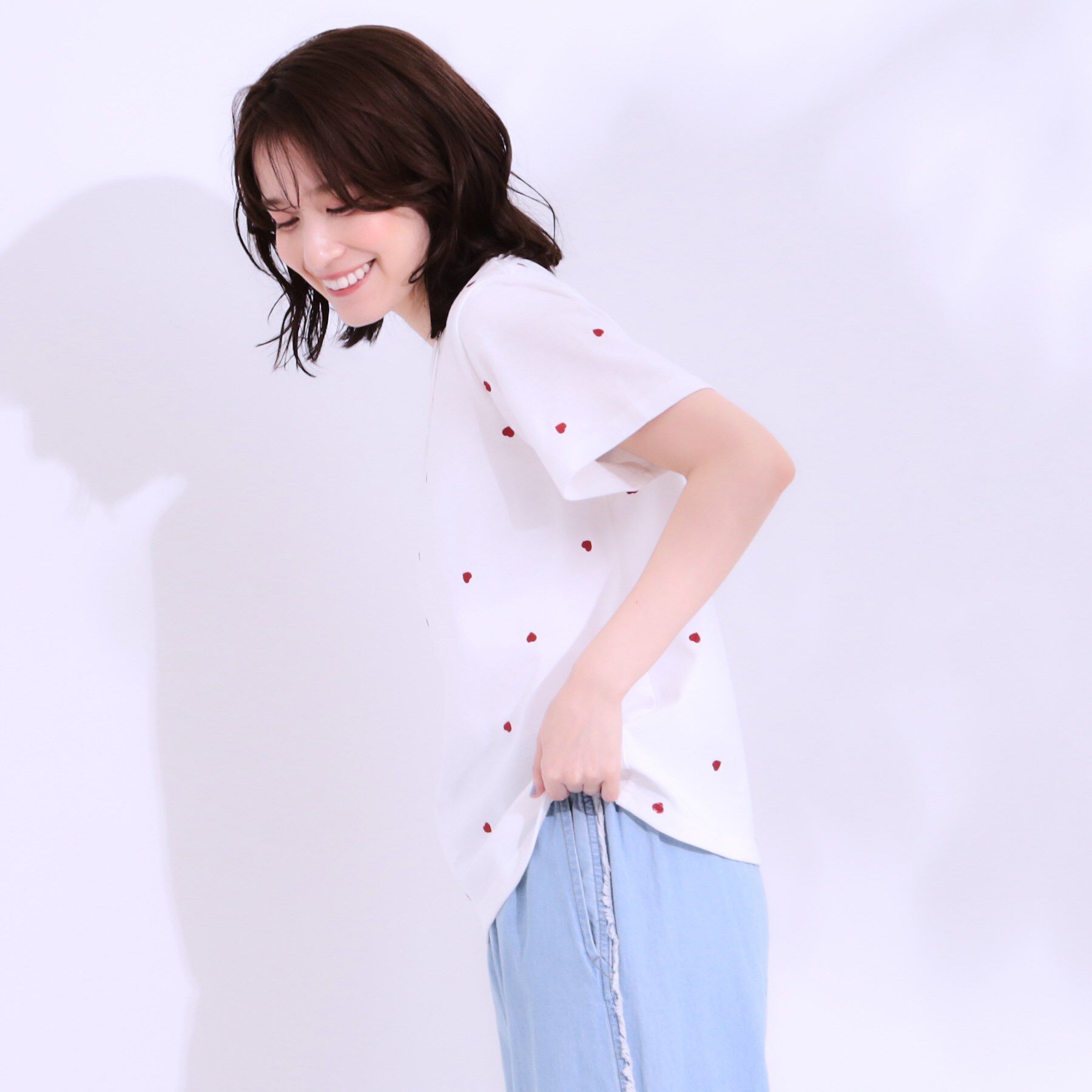 SHOO･LA･RUE「【S-LL】選べる4柄 デザイン刺繍アソートTシャツ」|Tシャツ・カットソー|