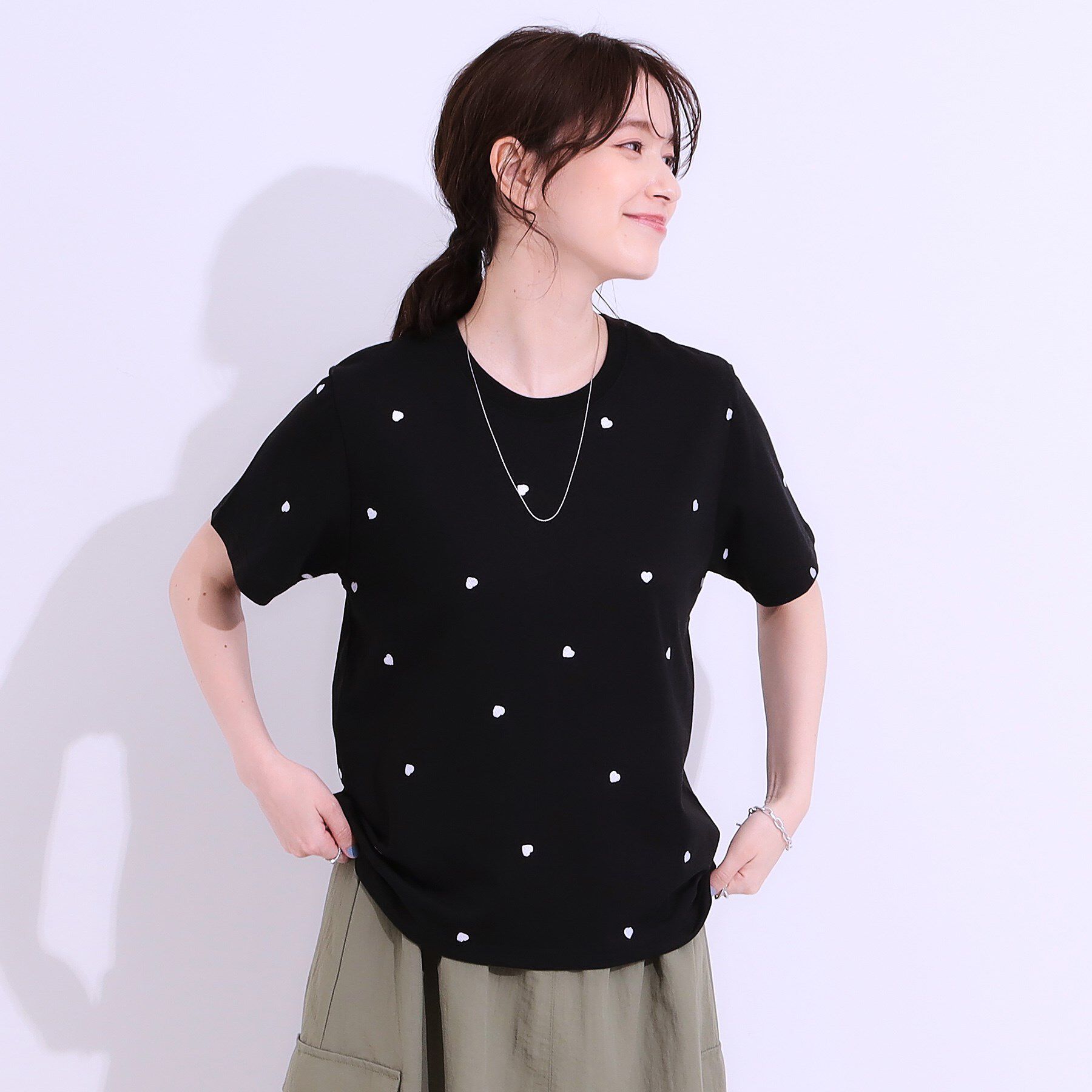 SHOO･LA･RUE「【S-LL】選べる4柄 デザイン刺繍アソートTシャツ」|Tシャツ・カットソー|
