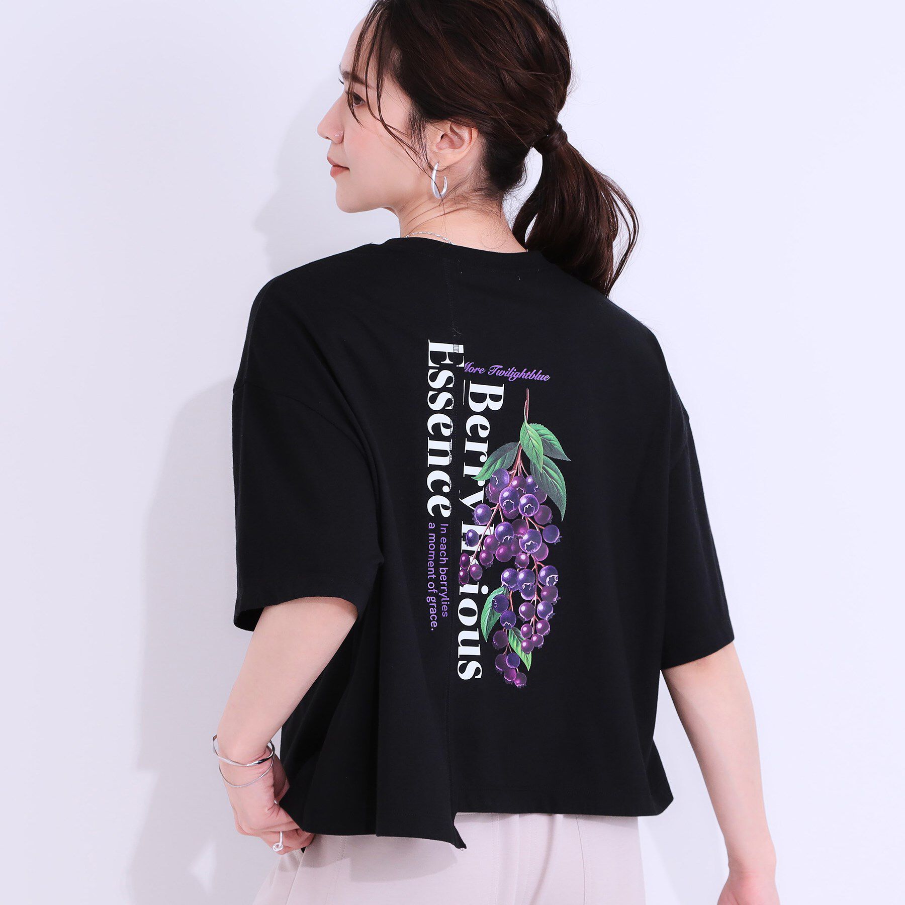 SHOO･LA･RUE「リメイク風Tシャツ」|Tシャツ・カットソー|ブラック(219)