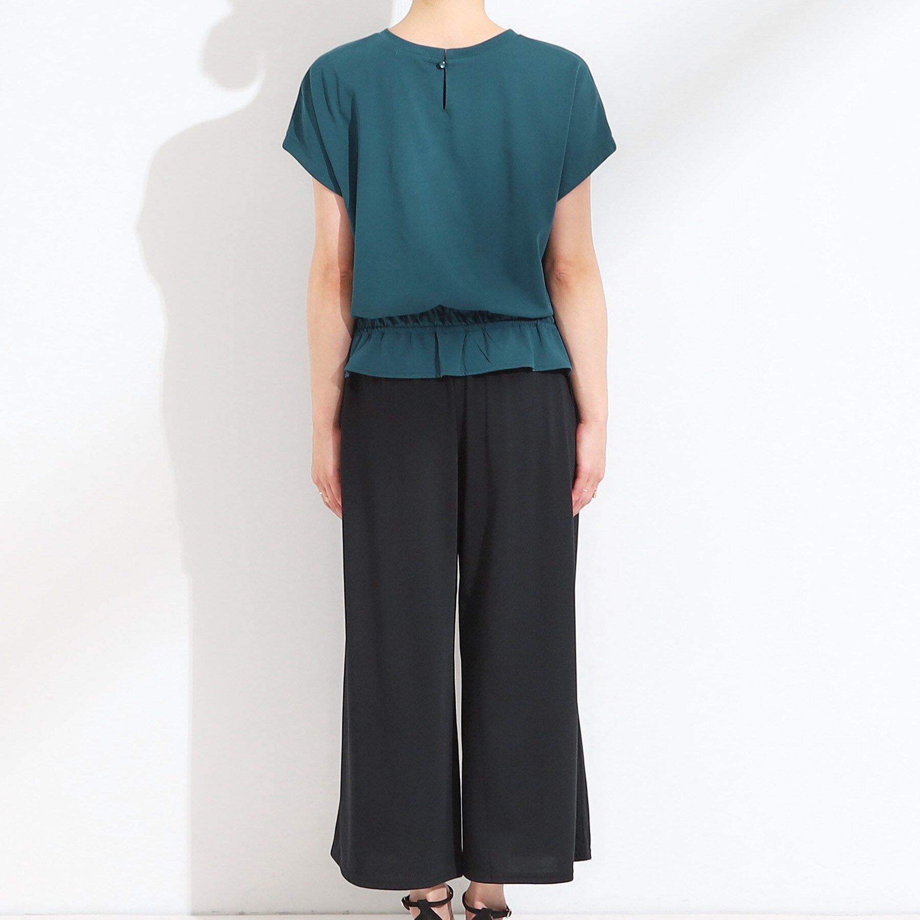 SHOO･LA･RUE「【ひんやり/2点セット】コーデに悩まず決まる トップス＋ガウチョパンツ」|スーツ|