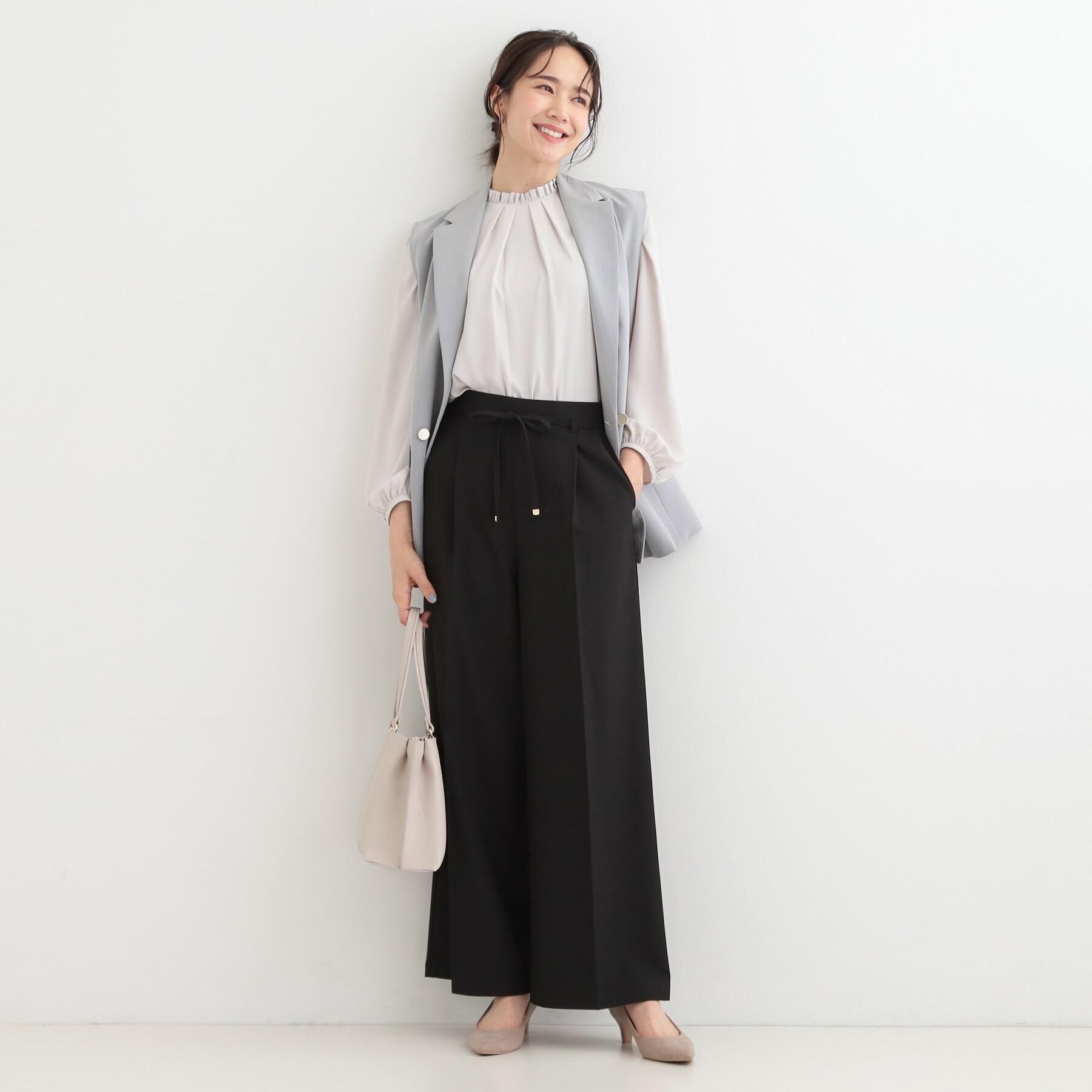 SHOO･LA･RUE「【セットアップ可/S-LL/洗濯機可】サッと羽織ってこなれ見え ダブルブレストジレ」|ベスト・ジレ|