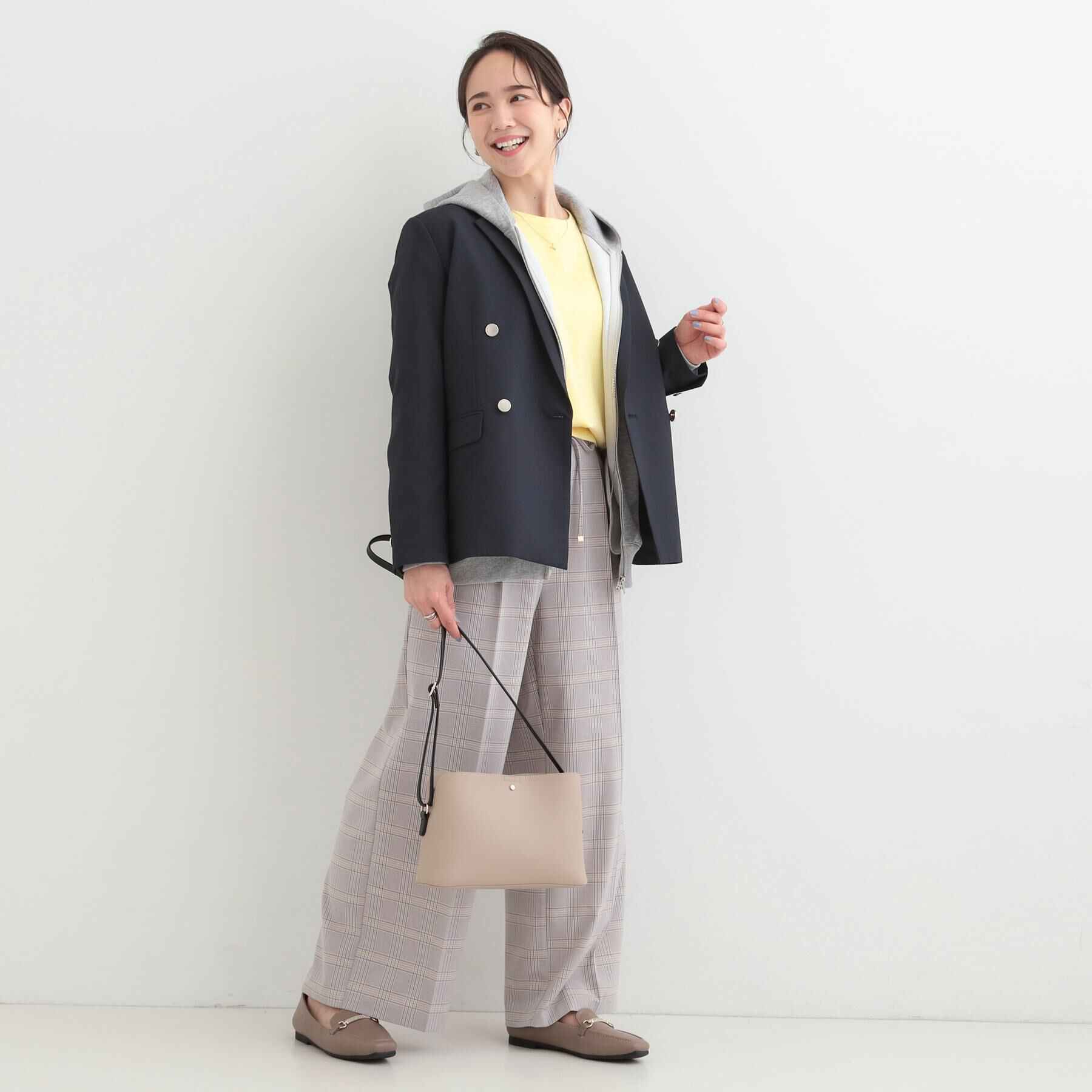 SHOO･LA･RUE「【セットアップ可/S-LL/洗濯機可】マニッシュに決まる ダブルブレストジャケット」|テーラードジャケット|