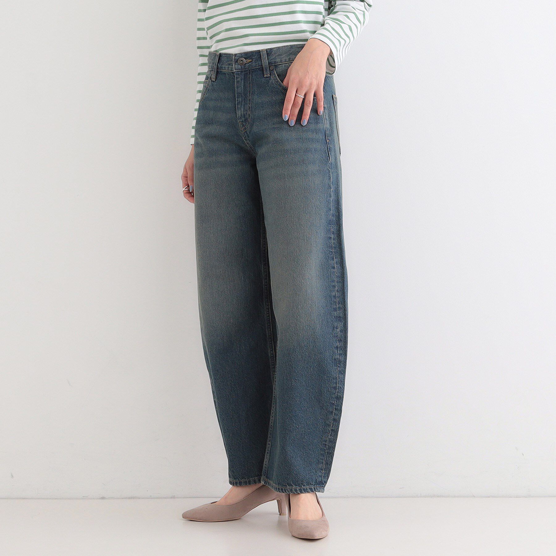 SHOO･LA･RUE「【SHOO・LA・RUE DENIM】ゆるっと決まる こなれカーブデニムパンツ」|デニム|