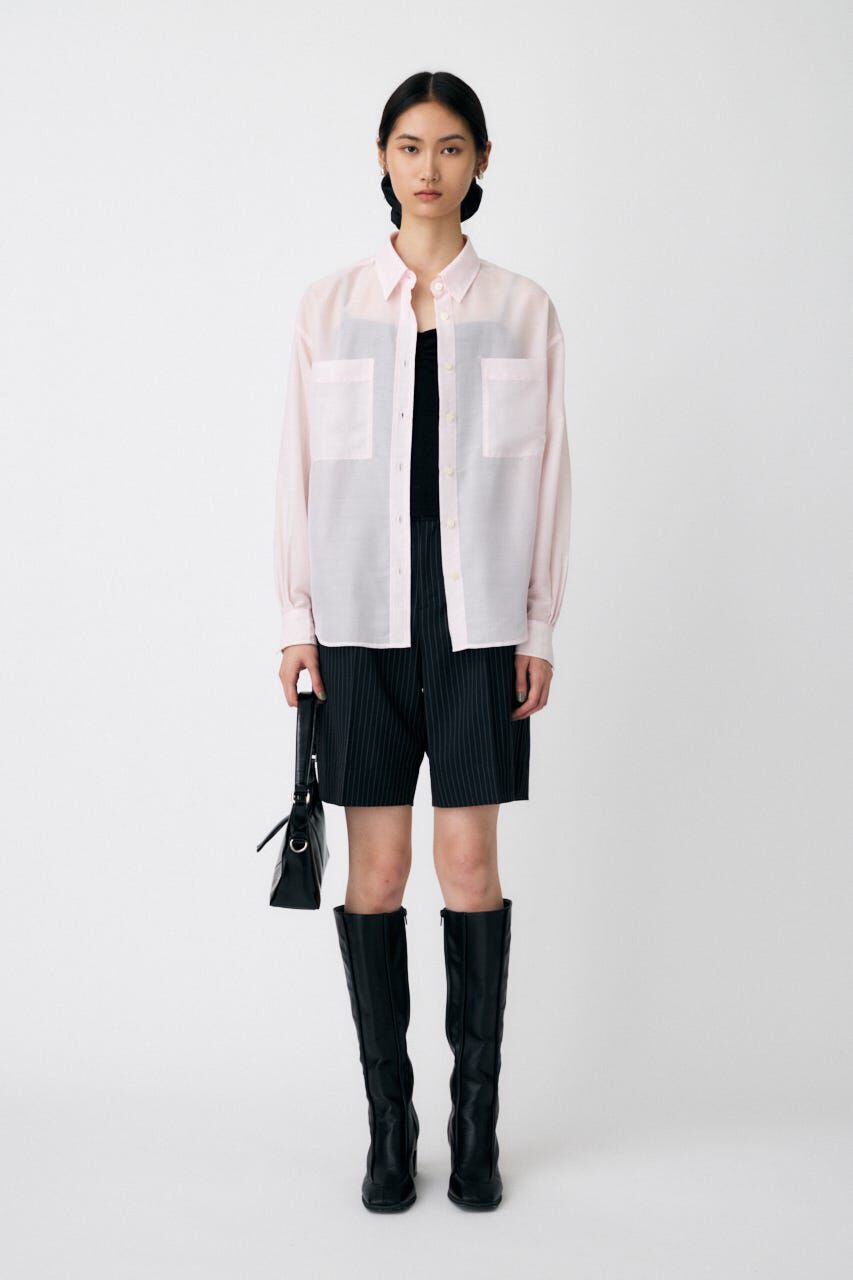 MOUSSY「OVERSIZED SHEER シャツ」|シャツ・ブラウス|