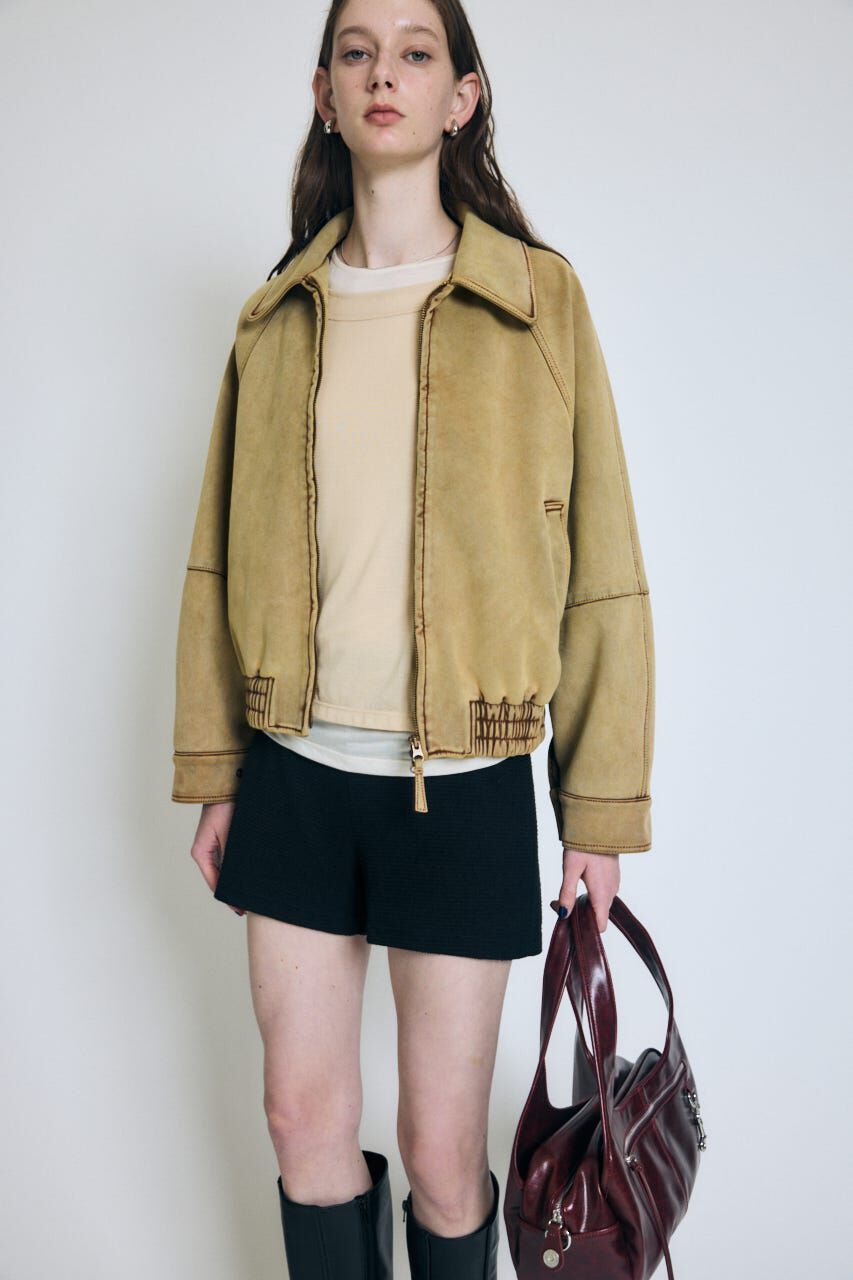 MOUSSY「F/SUEDE GATHER ブルゾン」|ブルゾン・スタジャン|