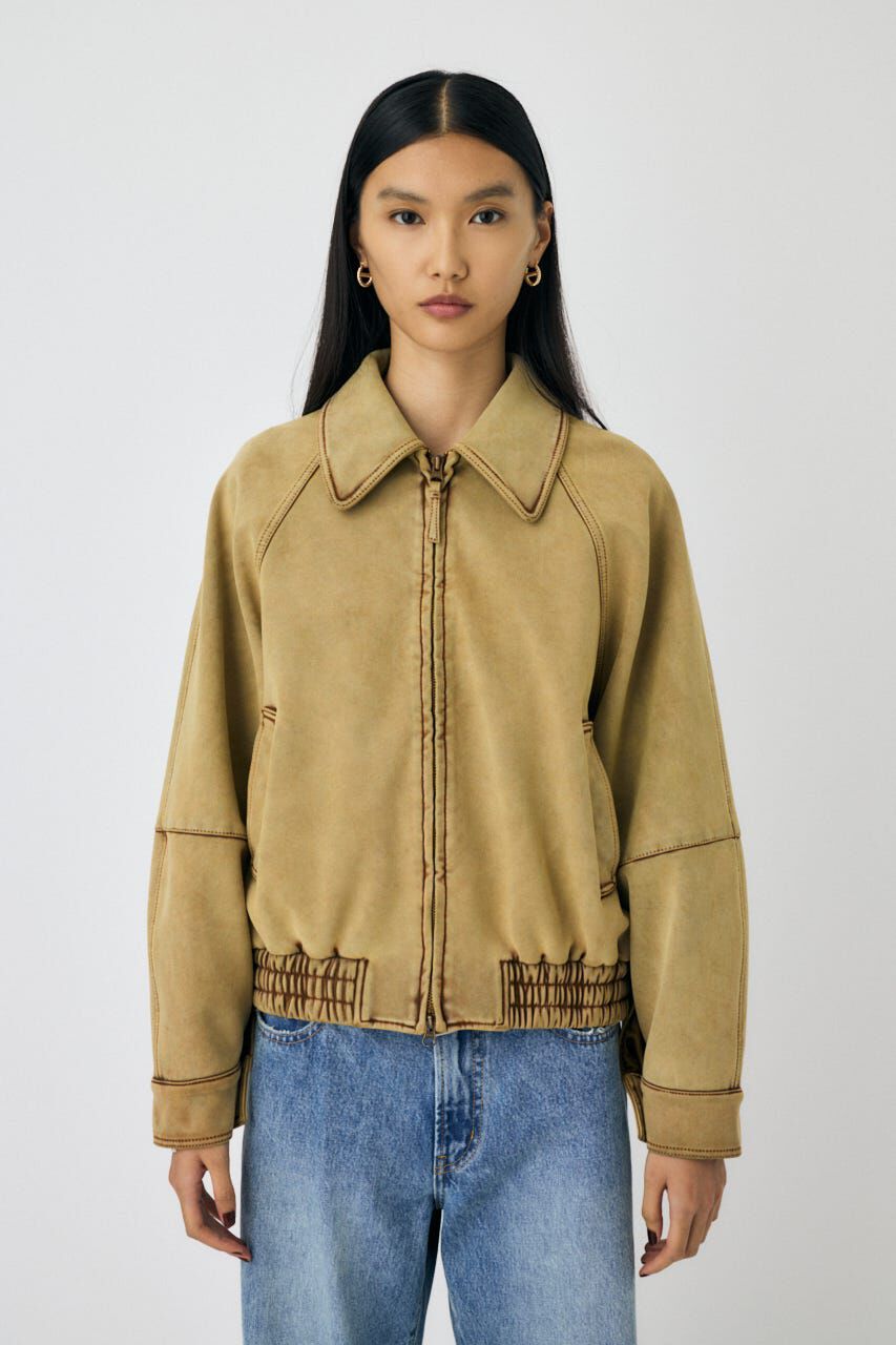 MOUSSY「F/SUEDE GATHER ブルゾン」|ブルゾン・スタジャン|