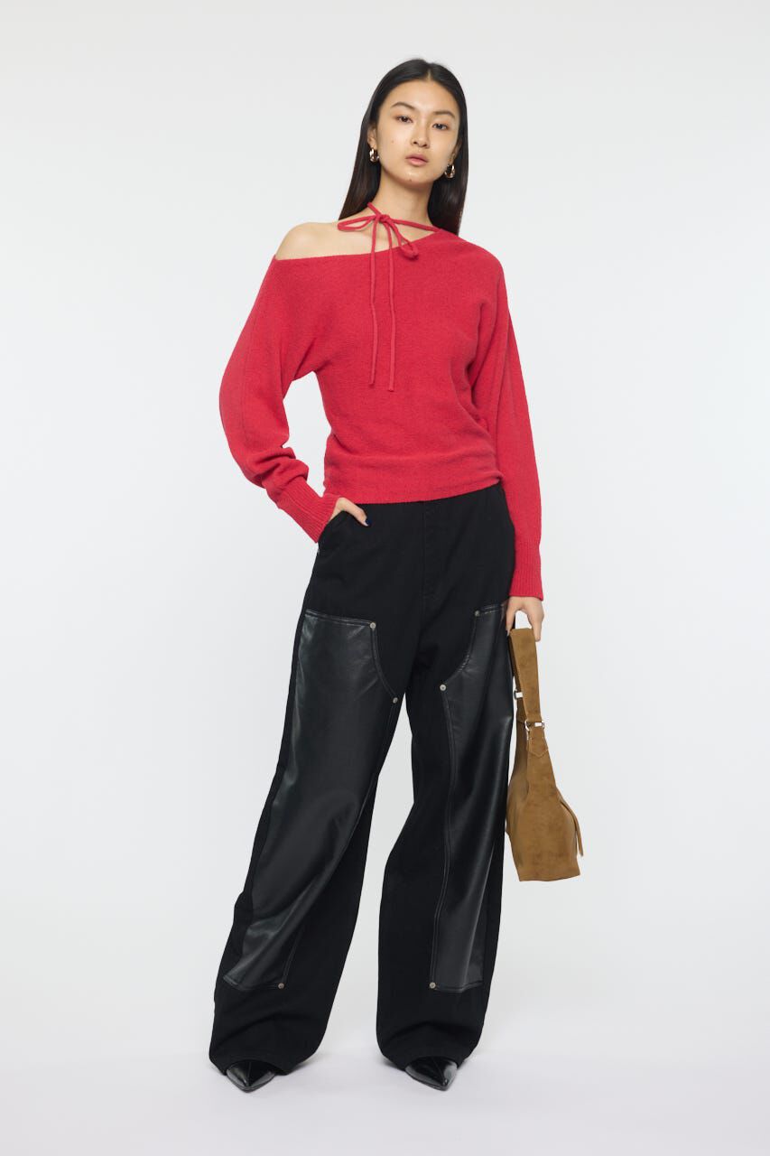 MOUSSY「ONE SHOULDER ニットトップス」|ニット・セーター|