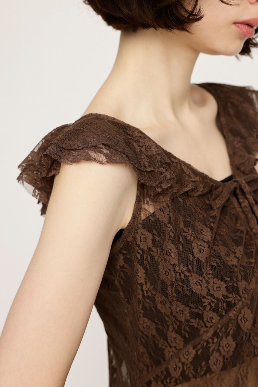SLY「HEM DESIGN LACE FRILL L／トップス」|キャミソール|
