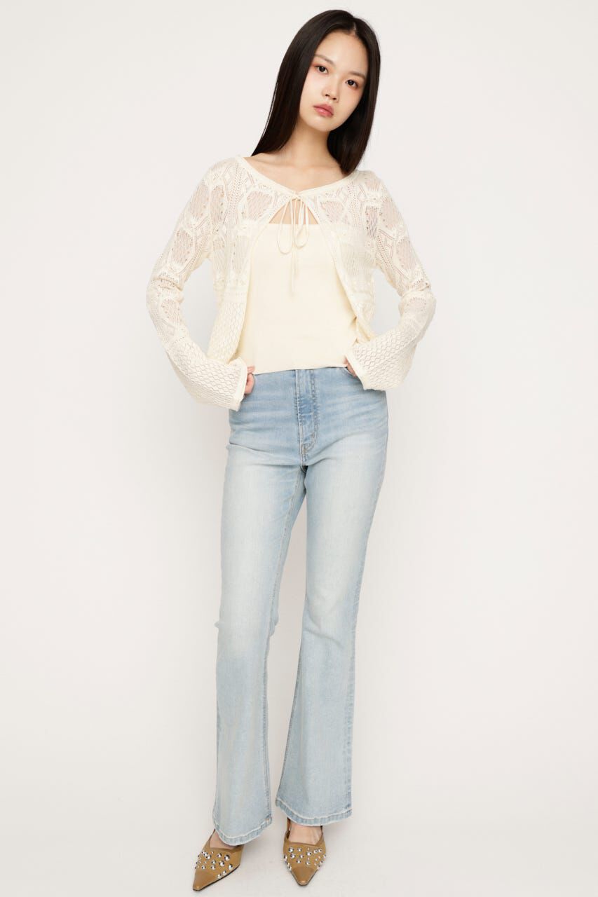 SLY「HW FLARE PT WITH ROICA（R）EF」|デニム|