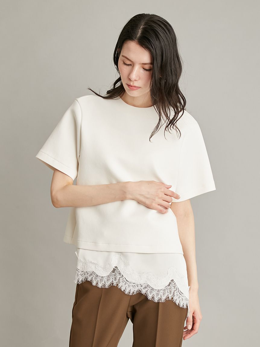 Mila Owen「【WEB限定カラー】キャミレイヤードダンボールＴシャツ」|Tシャツ・カットソー|