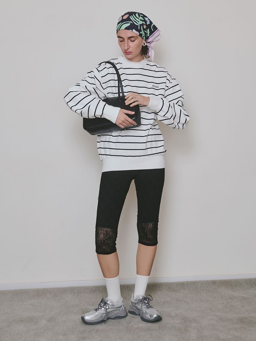 emmi atelier「emmiロゴコットンリブソックス」|ソックス|