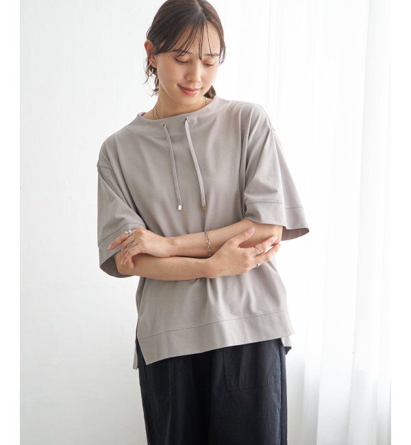 ikka「【接触冷感】鹿の子スピンドルプルオーバー」|Tシャツ・カットソー|