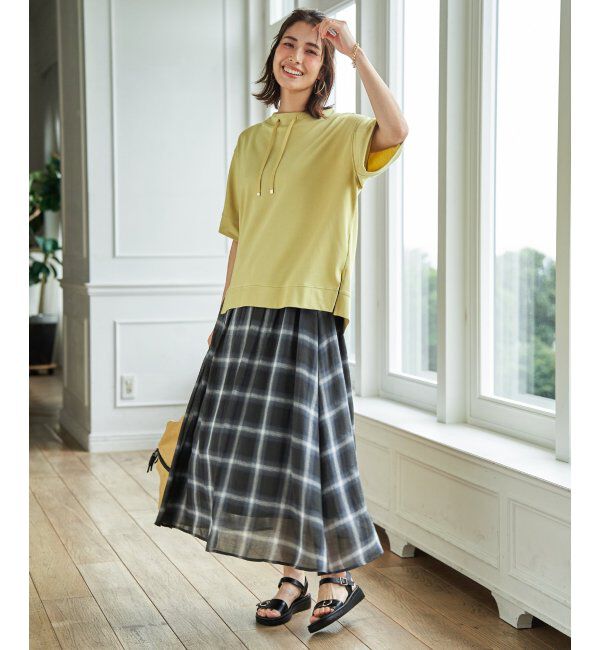ikka「【接触冷感】鹿の子スピンドルプルオーバー」|Tシャツ・カットソー|