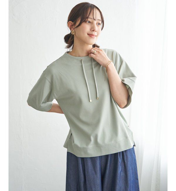 ikka「【接触冷感】鹿の子スピンドルプルオーバー」|Tシャツ・カットソー|