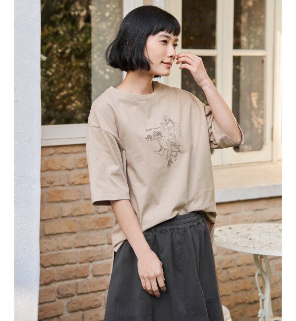 Lbc with Life「GirlプリントビッグTシャツ」|Tシャツ・カットソー|