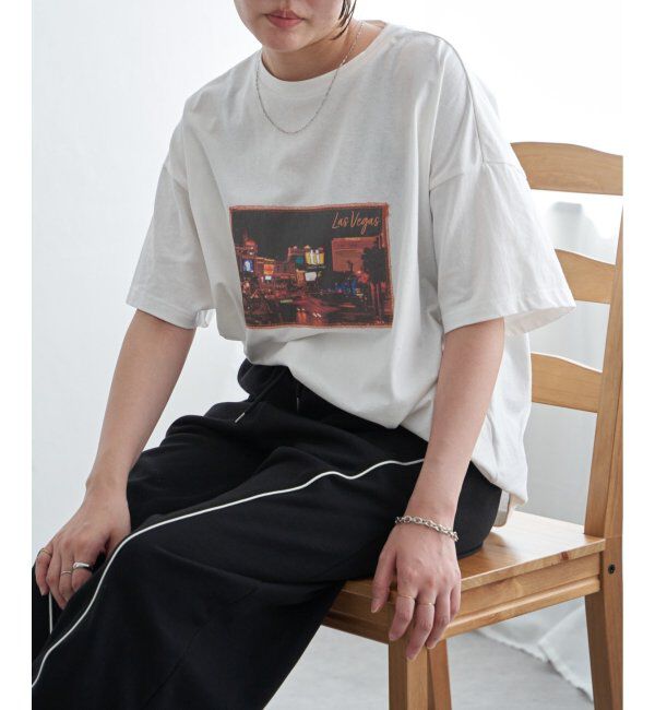 VENCE share style「綿天竺フォトハリツケTシャツ」|Tシャツ・カットソー|
