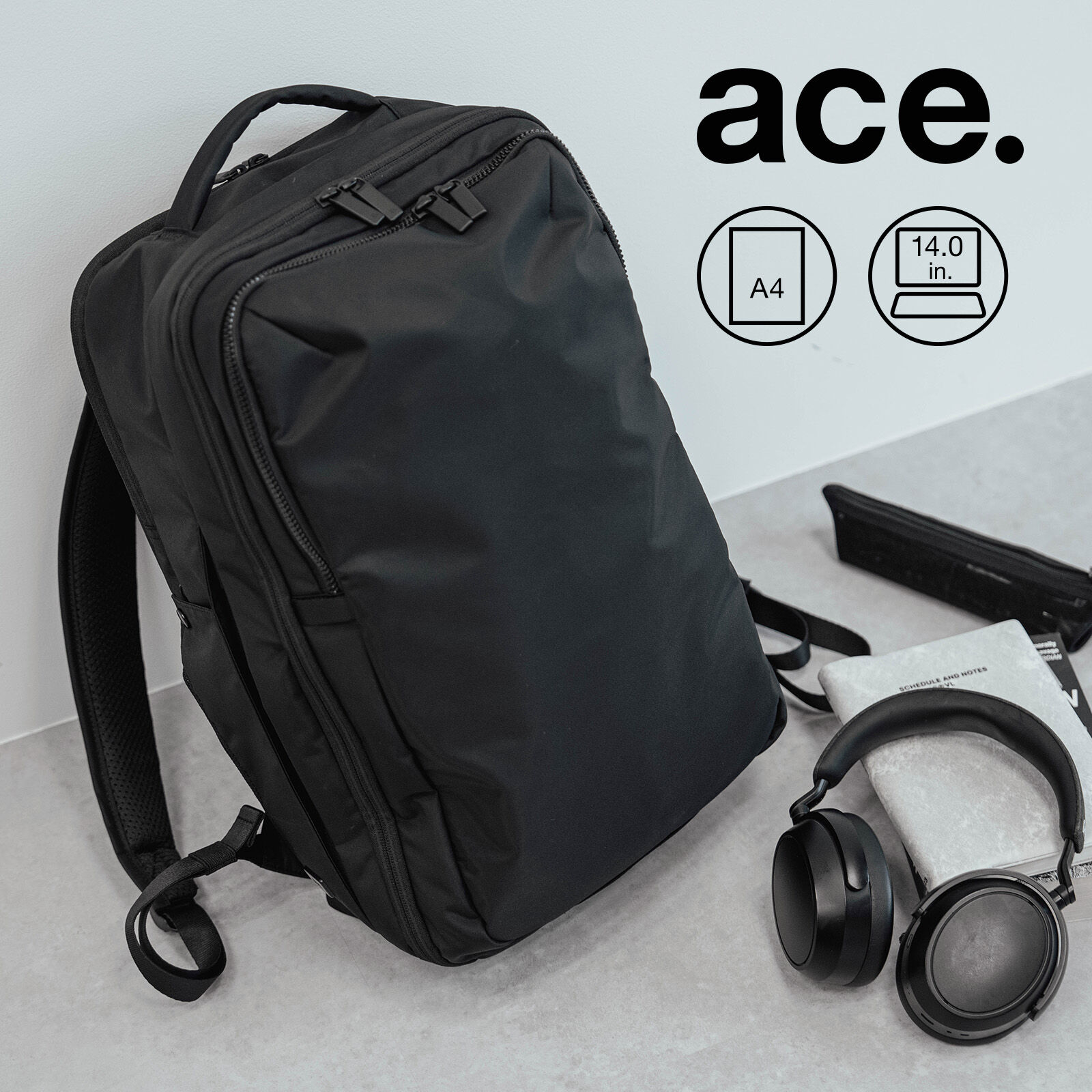 ace.「ace./エース ネフィル ビジネスリュック A4サイズ 14.0インチPC収納 2気室 エキスパンド  20091」|リュック|