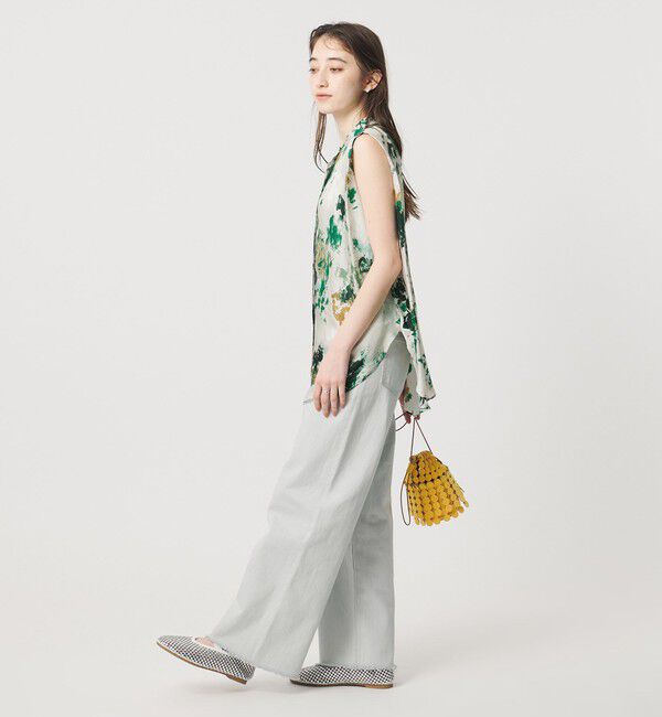UNITED ARROWS「＜SACRA＞フローラプリント ノースリーブブラウス」|シャツ・ブラウス|