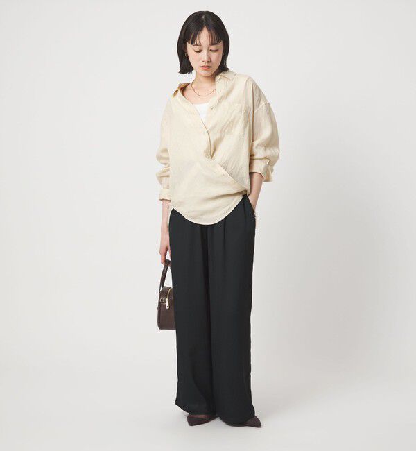 UNITED ARROWS green label relaxing「【結論シリーズ】リネン2WAYシャツ［size SHORTあり］」|シャツ・ブラウス|