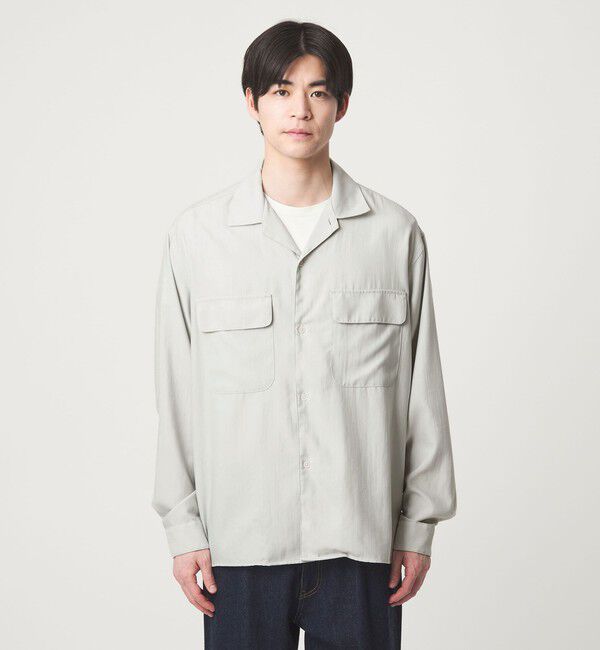 UNITED ARROWS green label relaxing「ナイロン ツイル オープンカラー シャツ ブルゾン -撥水-」|シャツ・ブラウス|
