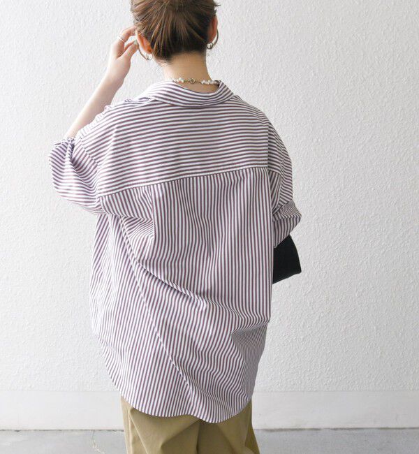 SHIPS any「SHIPS any:〈洗濯機可能〉REPREVE レギュラーカラー ルーズ ポケット シャツ」|シャツ・ブラウス|