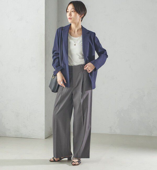 SHIPS for women「〈手洗い可能〉SORONA(R) クルーネック TEE」|Tシャツ・カットソー|