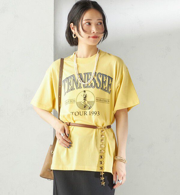 SHIPS for women「【SHIPS別注】TENNESSEE:イージー ショート スリーブ TEE」|Tシャツ・カットソー|ライトイエロー
