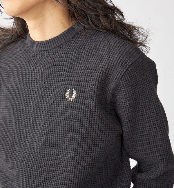 SHIPS「【SHIPS別注】FRED PERRY: シングル ティップ ワッフル ニット」|ニット・セーター|