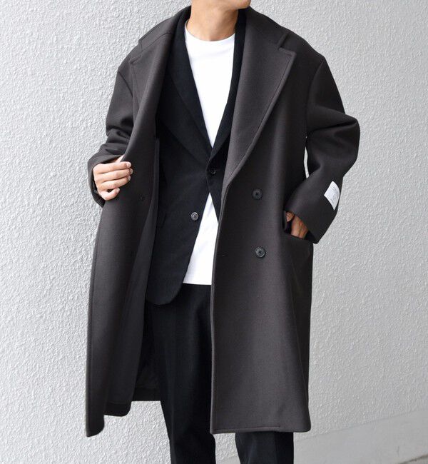 SHIPS any「SHIPS any: PURE WOOL MELTON ダブル チェスターコート 25AW◇」|チェスターコート|