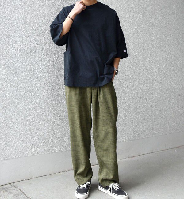 SHIPS any「SHIPS any:〈UVカット〉FUTURE LINEN CANVAS リネンライク セミワイド パンツ◇」|その他|