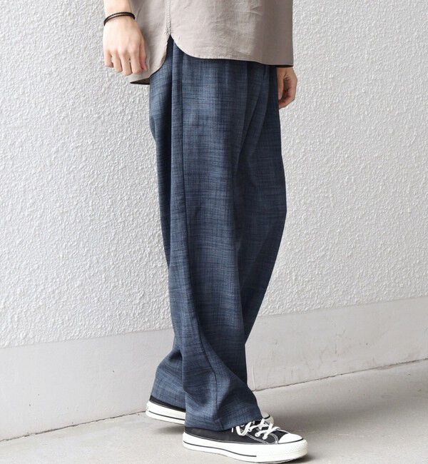 SHIPS any「SHIPS any:〈UVカット〉FUTURE LINEN CANVAS リネンライク セミワイド パンツ◇」|その他|