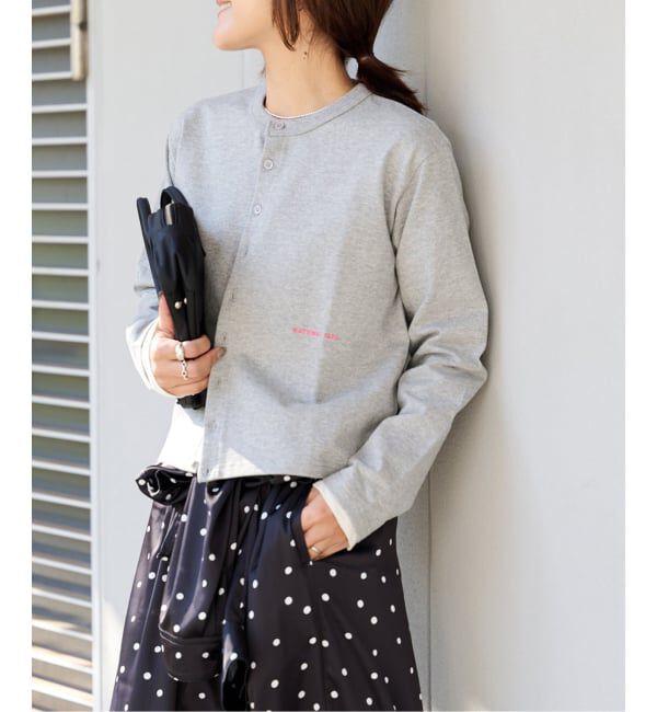 OUTDOOR PRODUCTS Usual Things「ロゴ刺繍コットンクルーネックカーディガン」|カーディガン|