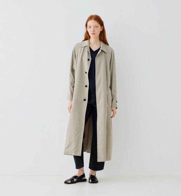 GALERIE VIE「ピーチクロス バルカラーコート」|ステンカラーコート|