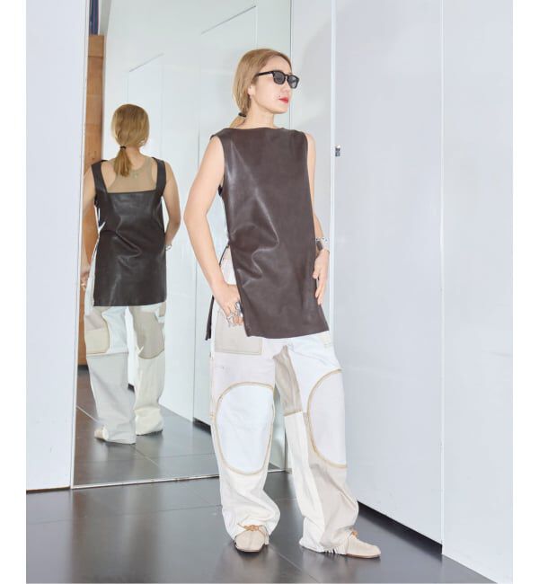  「FAUX LEATHER TOPS：ブラウス」|シャツ・ブラウス|