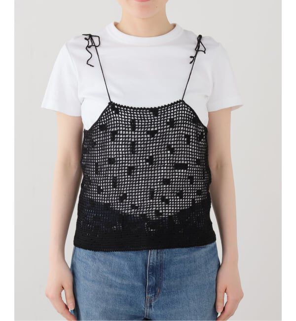  「SAYAKA DAVIS CROCHET CAMISOLE WKT130-PC：キャミブラウス」|シャツ・ブラウス|